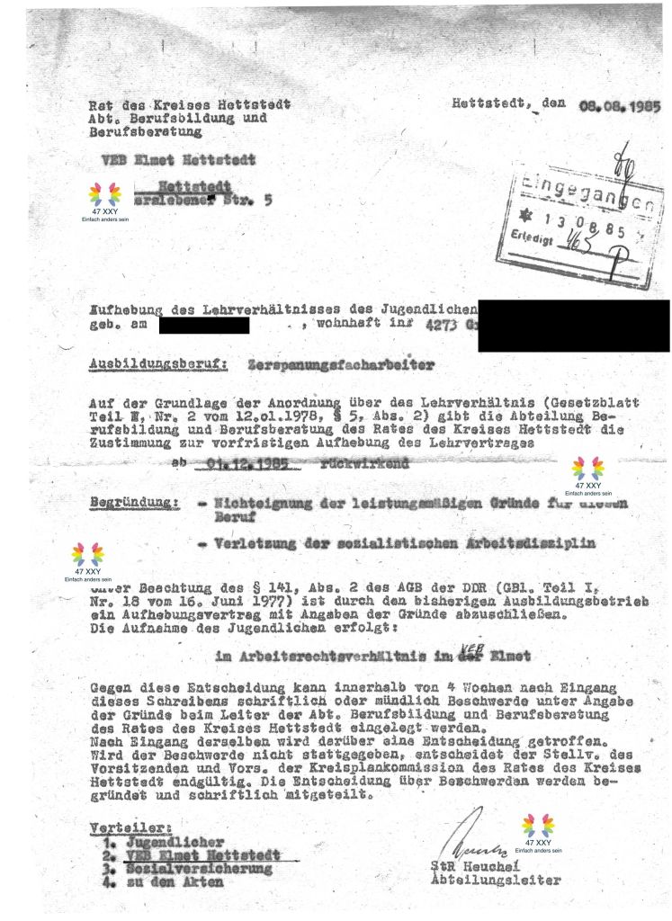 Aufhebung Lehrvertrag